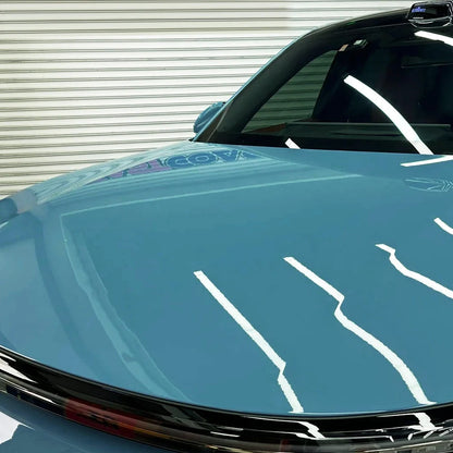 PET Smoke Rain Blue Car Vinyl Wrap Film Waterproof Scratch Resistant Stickers for Auto Motorcycle Body DIY Modification Decal