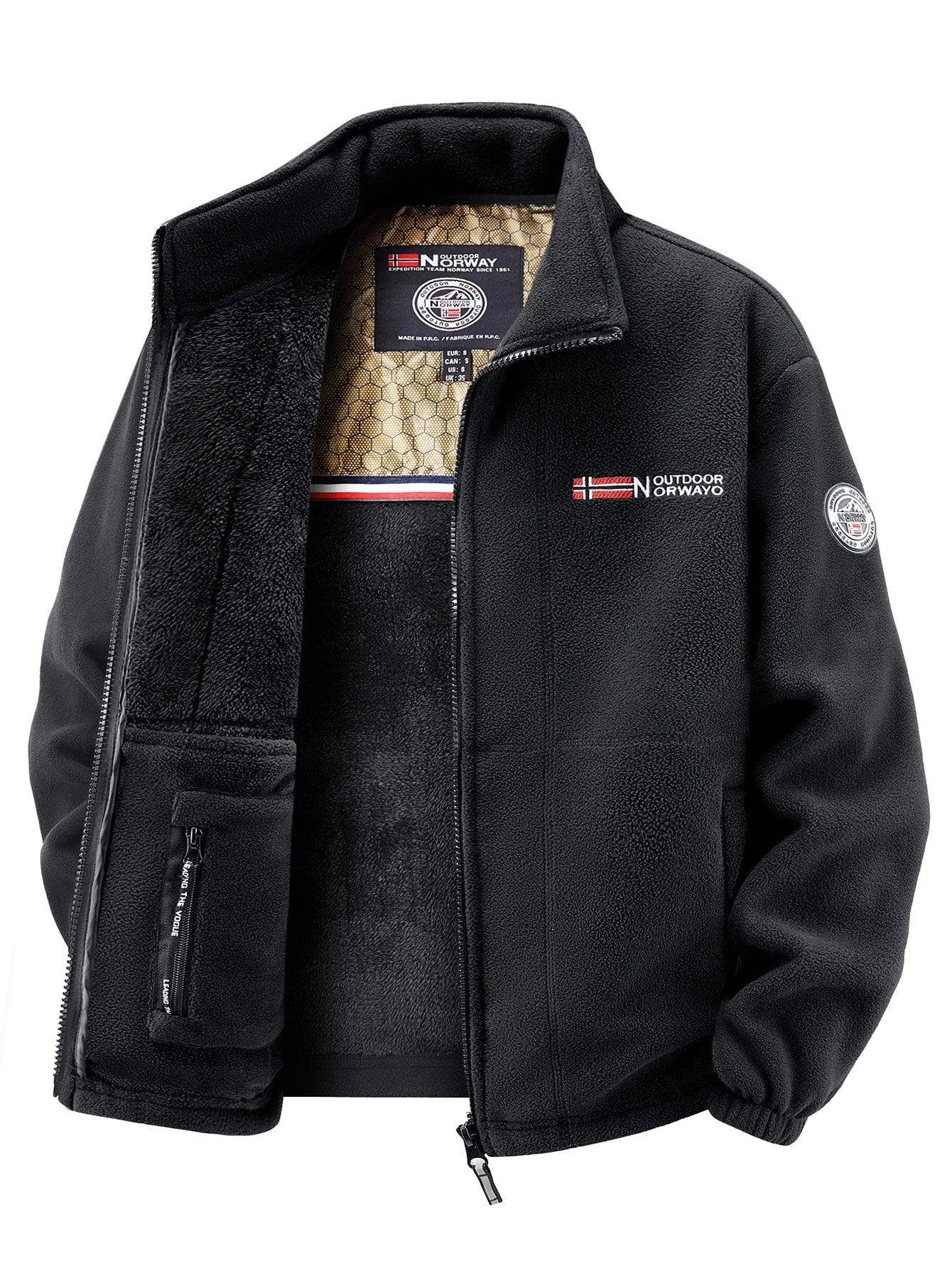 Men's Fleece Jacket, Soft and Skin-Friendly, Heat-Retaining and Wind-Resistant, Suitable for Daily Commuting, Home Leisure, Outdoor Walking, Casual Gatherings with Friends, Layering in Autumn and Winter, and Short Trips