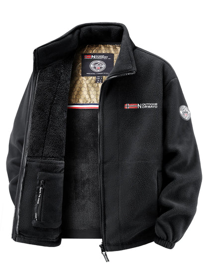 Men's Fleece Jacket, Soft and Skin-Friendly, Heat-Retaining and Wind-Resistant, Suitable for Daily Commuting, Home Leisure, Outdoor Walking, Casual Gatherings with Friends, Layering in Autumn and Winter, and Short Trips