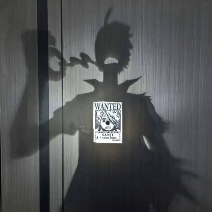 New Zoro Wall Lamp Figure Toy One Piece Anime Peripherals Kid The Phantom Thief Kaitou Kiddo Night Light Model Collection Toys