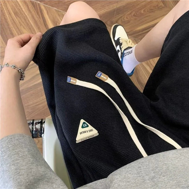 Casual Sporty Five-Quarter Length Shorts Loose Fit High Street Versatile Four-Quarter Length Summer City Walk Straight Leg