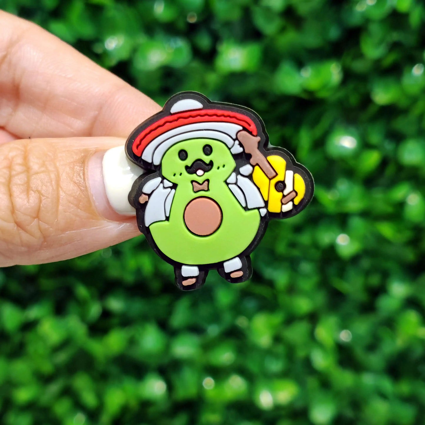 New 1-100pcs Cartoon Fruit Avocado Mom Love Guitar PVC Shoe Charms Accessories Hole Slippers Decorations Kids Birthday Present