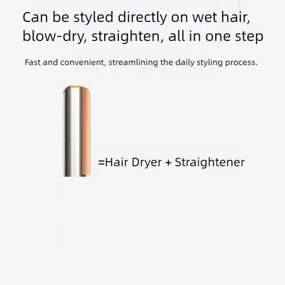 2-in-1 Negative Ion Hair Dryer Multi-Function Straightener Long-Lasting Styling Tool Straightener for Wet or Dry Hair