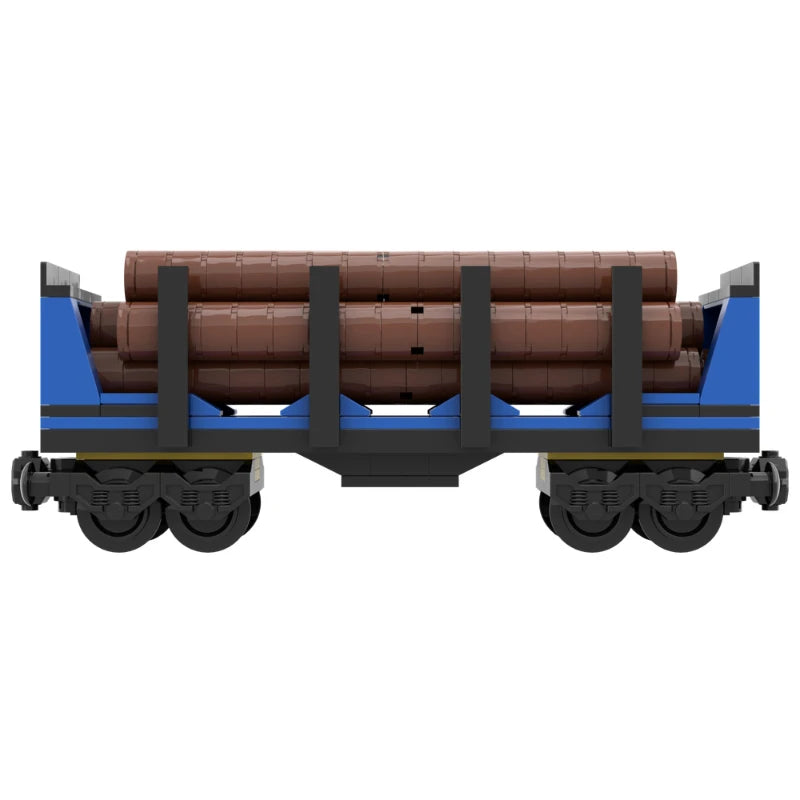 238 pcs MOC UCS Wood Railwar Model Building Block Train Assembling DIY Bricks Toys For Collector MOC-197469