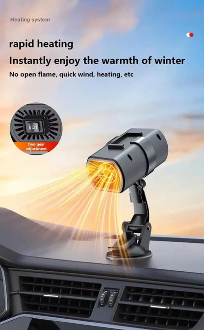 Mini 12V Car Heater USB/Cigarette Lighter Portable Fast Heating Cup Holder Design For Cab Truck RV Winter Travel Emergency Kit