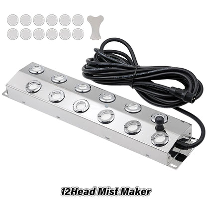 DC45V 2/4/6/8/10/12 Head Ultrasonic Mist Maker Fogger Fountain Pond Atomizer Air Humidifier Greenhouse For Hydroponics Sprayer