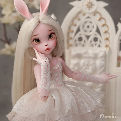 1/4 BJD Doll Kacey Upright And Floppy Ears  Cute Bunny Toys Pure Handicraft Art Ball Jointed Doll