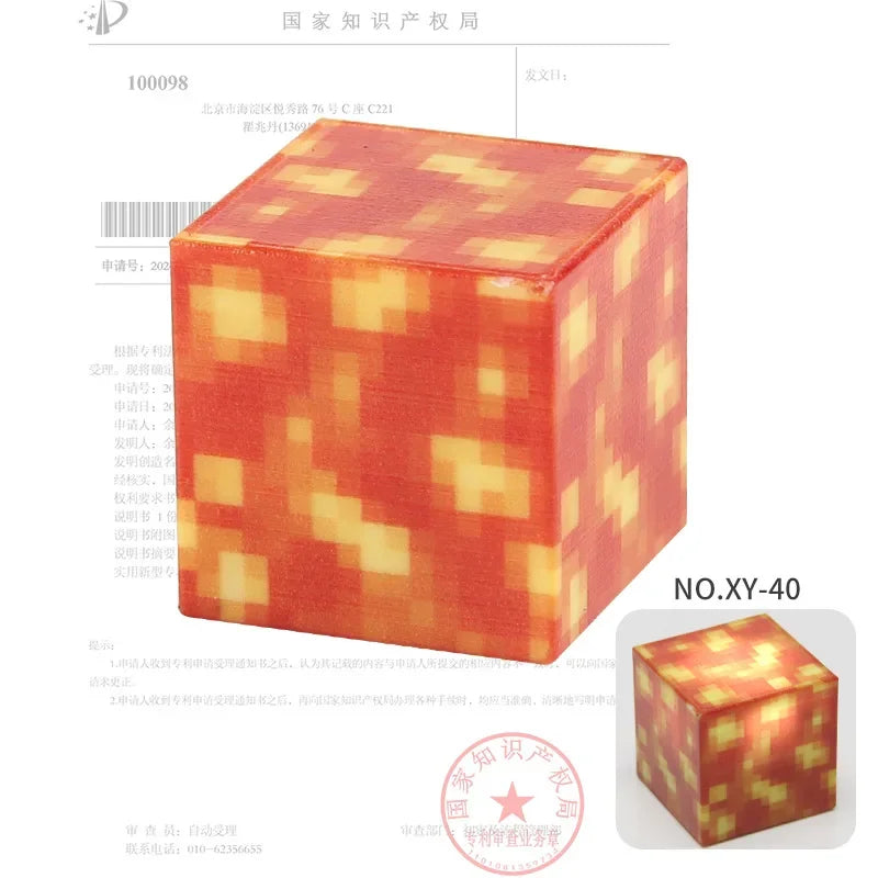 2CM Light-up Magnetic Square Building Blocks Replacement Parts DIY Educational Assembly Street Scene Lamp Bricks Kid Toy