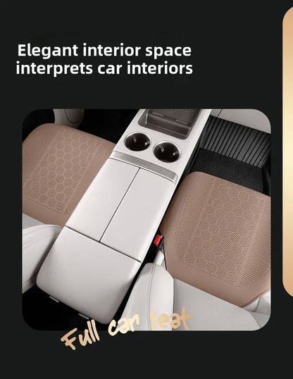 High Quality Nappa Leather Universal Car Seat Full Cover Breathable Luxury SUV Car Protection Perforated Leather Seat Full Cover