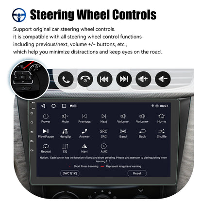 7"/9"/10“ 2 DIN Android 15 4+64G Car Stereo Multimedia Player Universal Carplay Android Auto GPS Navigation FM Radio Touchscreen