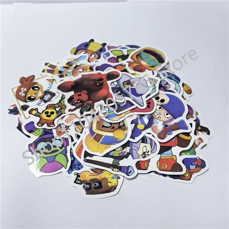 Mini Anime Brawl Stars Figures Pack Fashion Original Decorations Cartoon Heroes Model Dolls Boys Christmas Gifts Collectible