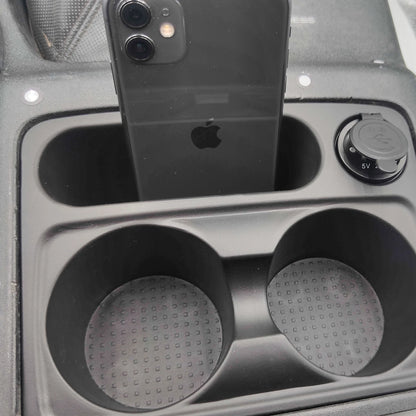 With USB water cup holder for V73 V75 V77 Mitsubishi Pajero 3 console box cup holder shogun Montero interior