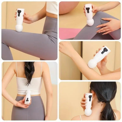 Portable Mini Electric Massager, USB Rechargeable with 4 Speed Settings, Versatile for Body, Back, Neck, Legs, and Waist Massage
