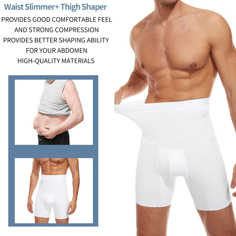 Men Body Shaper Tummy Control Compression Shorts Belly Slimming Shapewear Abdomen Reducer Panties Fitness Boxer Pants Underwear