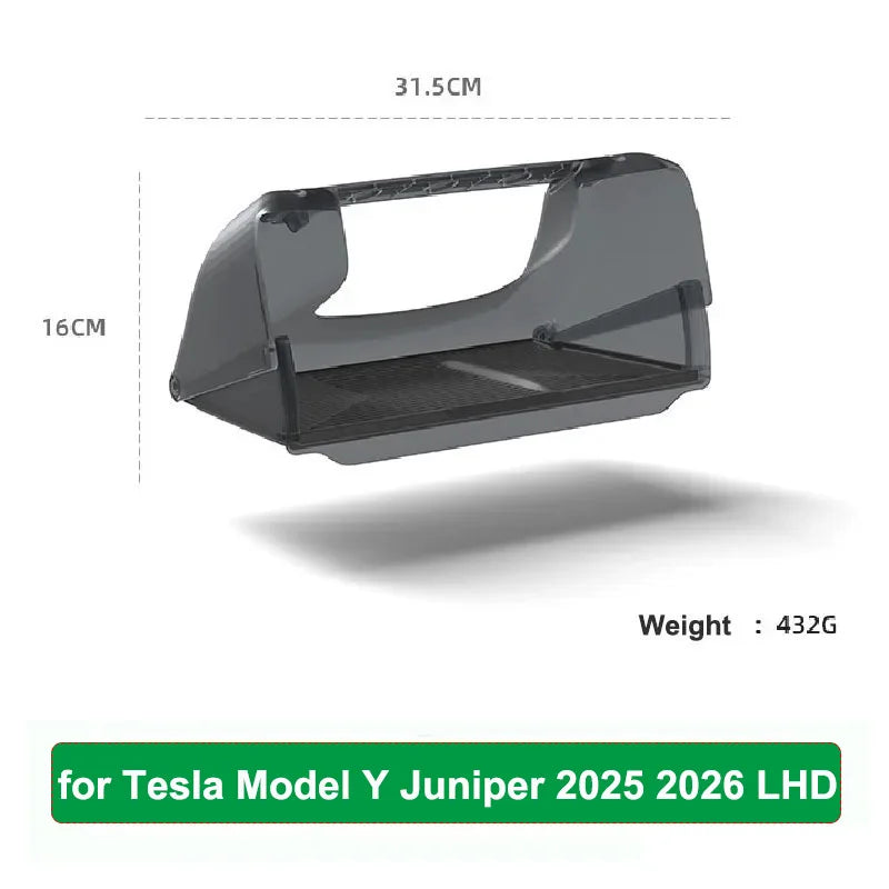 For Tesla Model Y Juniper 2025 Accessories Under-Screen Storage Organizer Box Center Console Screen Protect Trim Charge Pad Mat