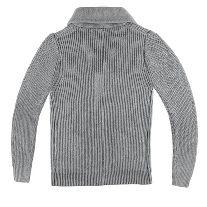 VOBOOM Samll Size S M Mens Shawl Collar Cardigan Sweater Button Down Ribbed Knit Sweaters Chunky Casual Cardigan with Pockets
