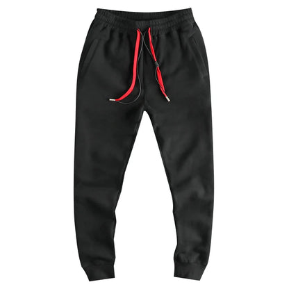 Autumn Winter New American Retro Thickened Velvet Sweatpants Men's Simple Washed Heavyweight Drawstring Sports Ankle-tied Pants