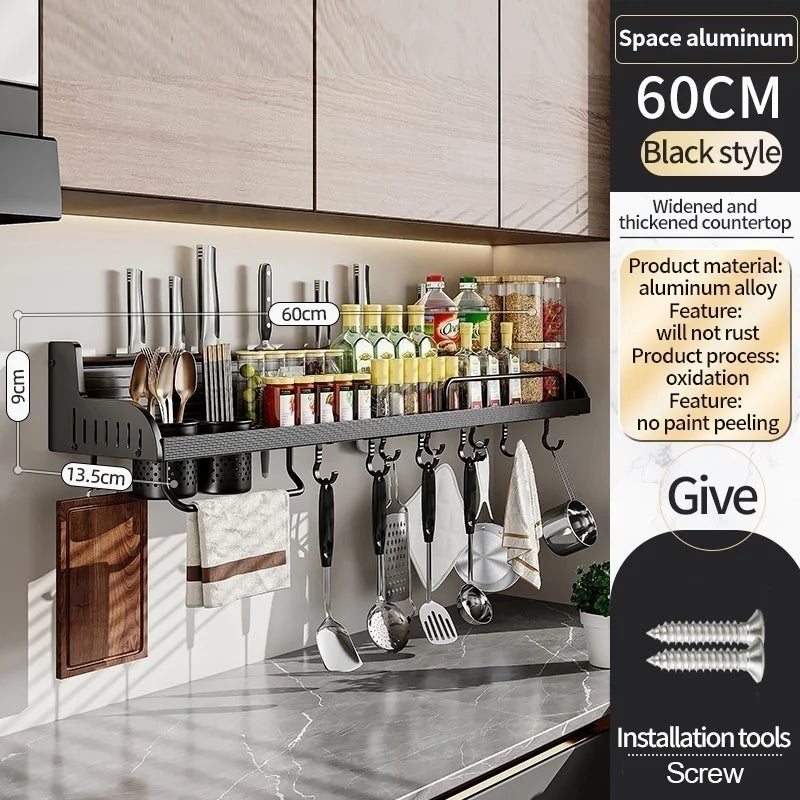 Kitchen Spice Storage Knives Holder Knife Stand Spice Rack Organizer Knives Holder Spoon and Chopsticks Rest Hanging Organizers