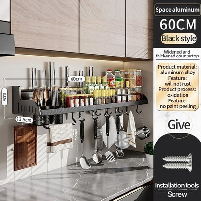 Kitchen Spice Storage Knives Holder Knife Stand Spice Rack Organizer Knives Holder Spoon and Chopsticks Rest Hanging Organizers