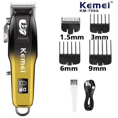 Kemei KM-TX10  KM-709A T9 Professional Electric Hair Clippers Beard Clipper Rechargeable Men's Shaver Hair Trimmer Kit Men