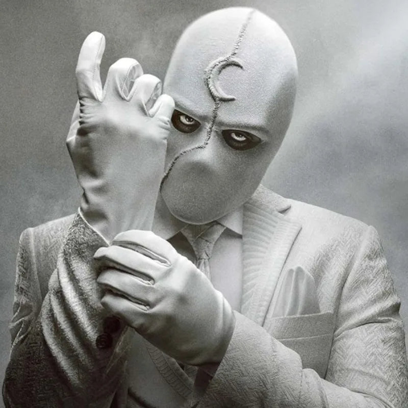 Anime Peripherals Marc Spector Figure Mask Hood Moon Knight Figurine Weaponry Decoration Collection Gifts Safety Toys