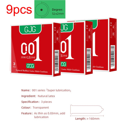 9PCS 0.01mm/0.03mm Condoms Ultra Thin Condoms Polyurethane Natural Rubber Penis Sleeve Safe Adults Sex Toys Men Contraception