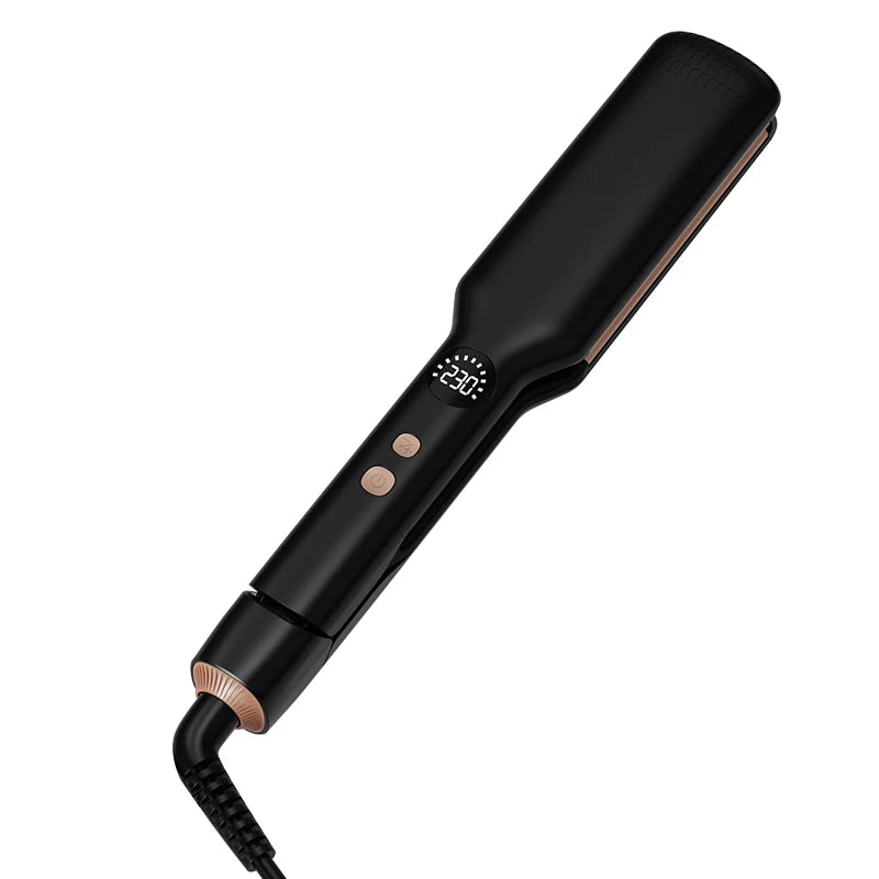 Hair Straightener High Temperature Flat Irons Wide Plate Plasma Ions Hair Oil Coating for Women Stylist Salon