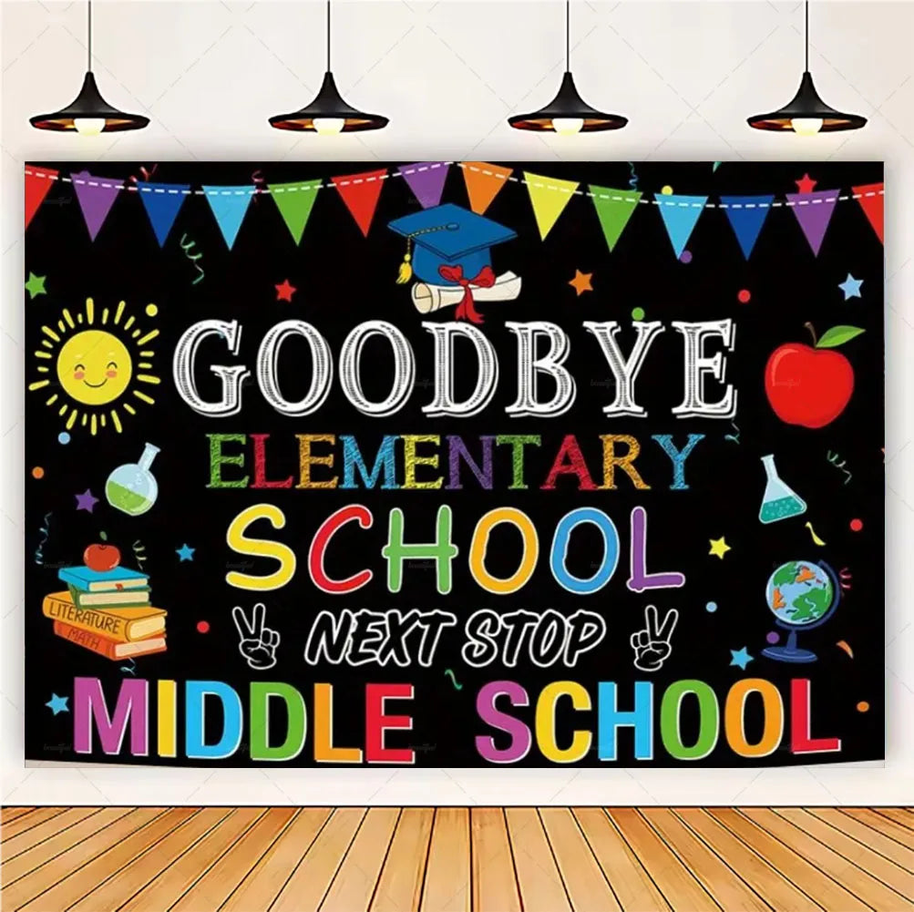 Welcome Back To The School Blackboard, Pencil Banner Backdrop, Holiday Education Theme Decoration, Photography Background Cloth