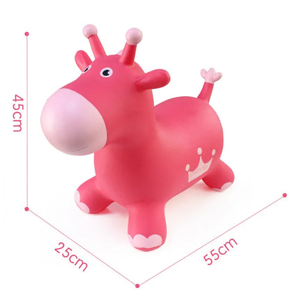 Animal Inflatable Bouncy Horse Hopper Soft Vaulting Horse Bouncer PVC Jumping Leech Ride on Baby Play Toys Balance Training
