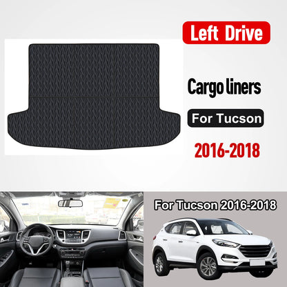 Custom car floor mat For Hyundai Tucson 2016-2018 Floor Mats All Weather Trunk Mats Floor Waterproof Non-Slip Cargo Liners Pad