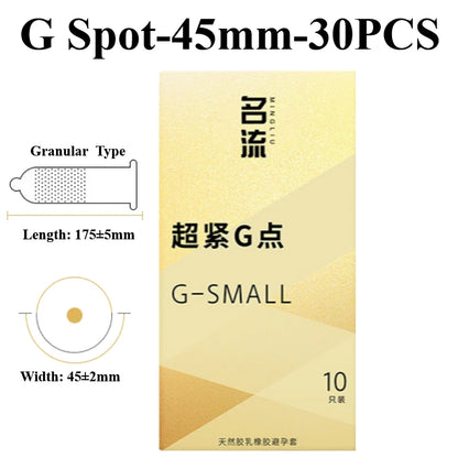 30PCS Small Condoms For Adult Sex 45/49mm Ultrathin 001 Penis Sleeve Sex Toys Hyaluronic Acid Condom Super Tight Cock Sleeve 18+