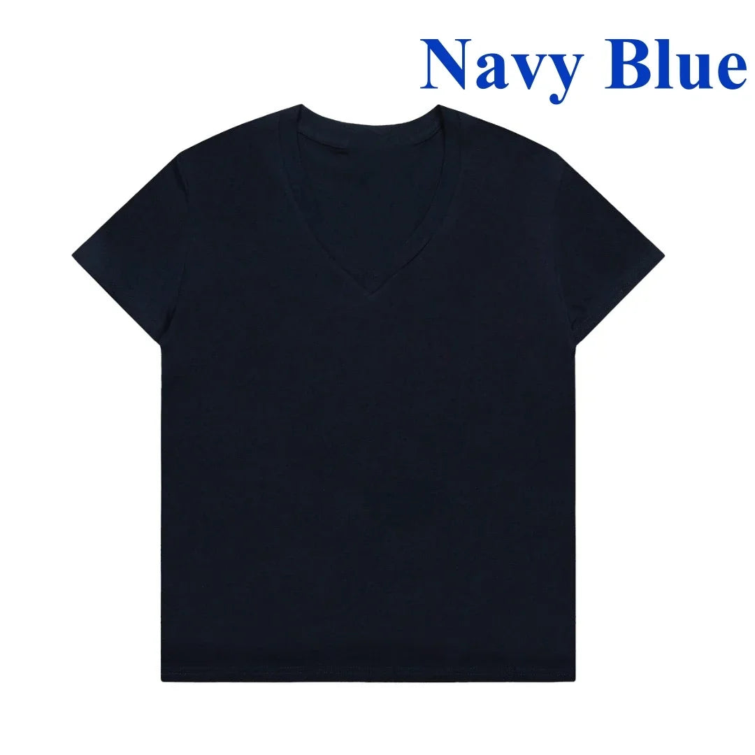 V-neck women's t-shirts and polos old money Women's clothing shirt Embroidery Classic Casual Basic Short Sleeve Polo women
