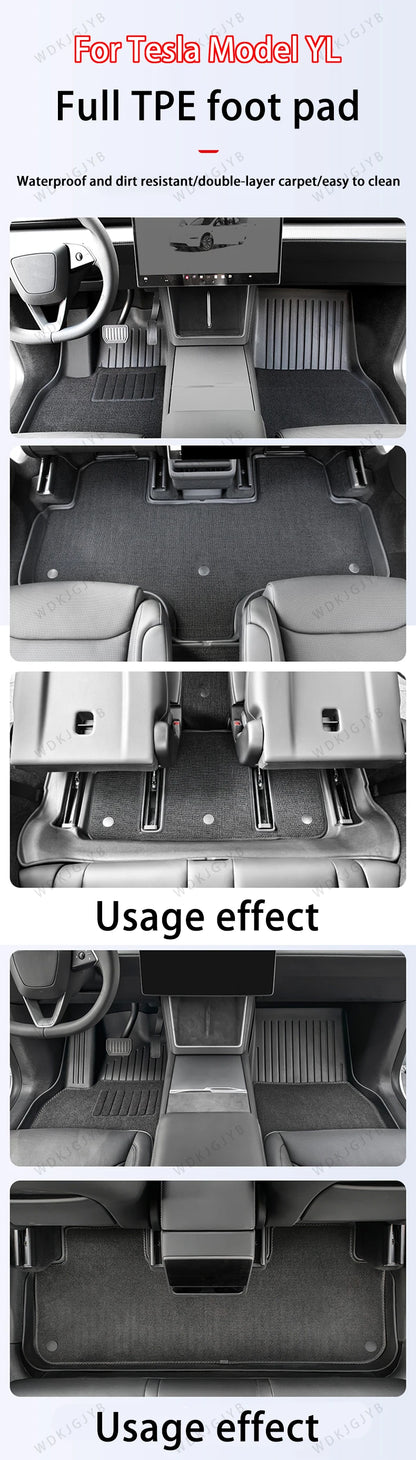 For Tesla New Model YL Launch 2026+ Car Floor Mats Cargo Liner Trunk Mats Backrest Kick Pads Protection Car Interior Accessories