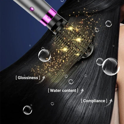 5-in-1 Negative Ion Hair Dryer Styler Straightener Curler Fast Drying Strong Wind 110V/220V for Home Travel Salon