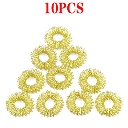100/20/10pcs New Finger Massage Ring Acupuncture Acupressure Body Care Relax Hand Blood Circulation Pain Relief Body Massager