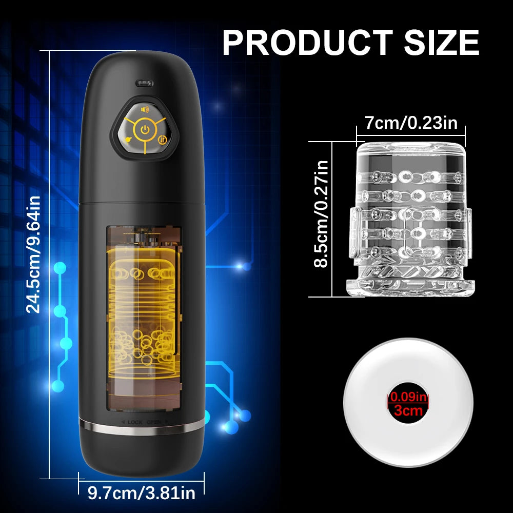 Automatic Male Masturbator Cup 10 Thrusting Rotating Modes Pocket Pussy Penis Blowjob Machine Sex Toy For Men Adult Supplies