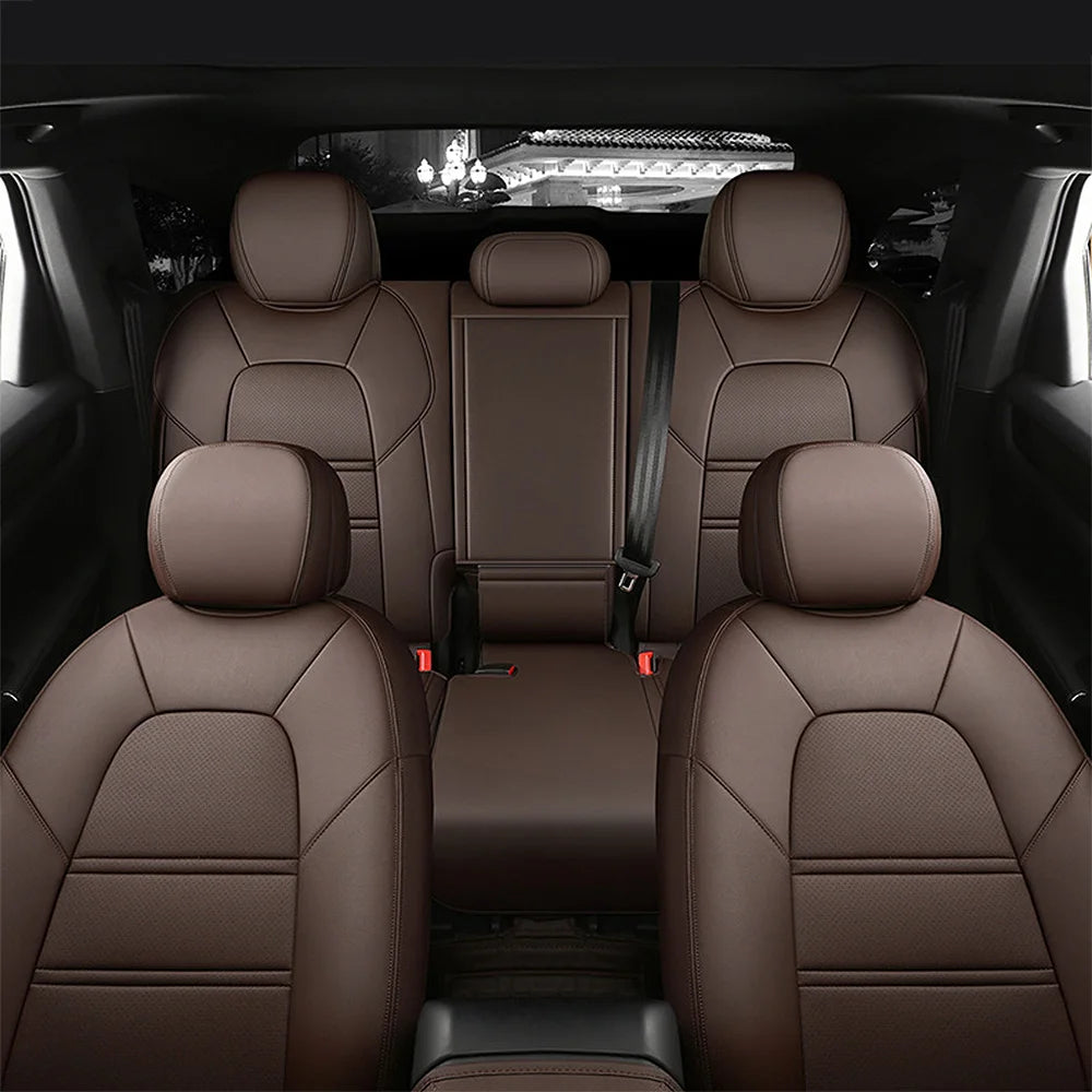 For Audi Q7 4L 2006 2007 2008 2009 2010 2011 2012 2013 2014 2015 Nappa Leather Custom Car Seat Covers Set Protector Accessories