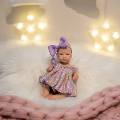 1 PCS/3 Styles Washable Soft 6-13Inch bebe reborn de silicona Girl Dolls With Handmade Paint Skin Newborn Silicone Dolls