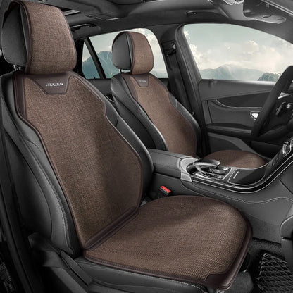Universal Linen Car Seat Cover Four Season Auto Flax Comfortable Breathable Anti-Slip Covers Cushion SUV Car Seat Protection