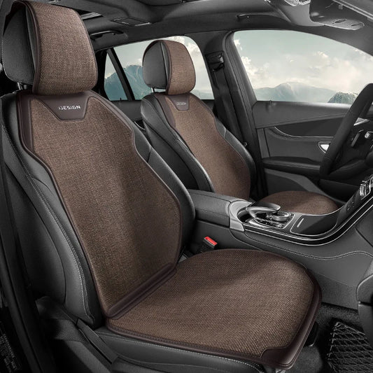 Universal Linen Car Seat Cover Four Season Auto Flax Comfortable Breathable Anti-Slip Covers Cushion SUV Car Seat Protection