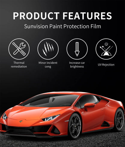 XPEL Paint Protection Film (USA) Clear, Matte, Gloss Black, Matte Black 10-Year Warranty TPU PPF Self-Healing Material
