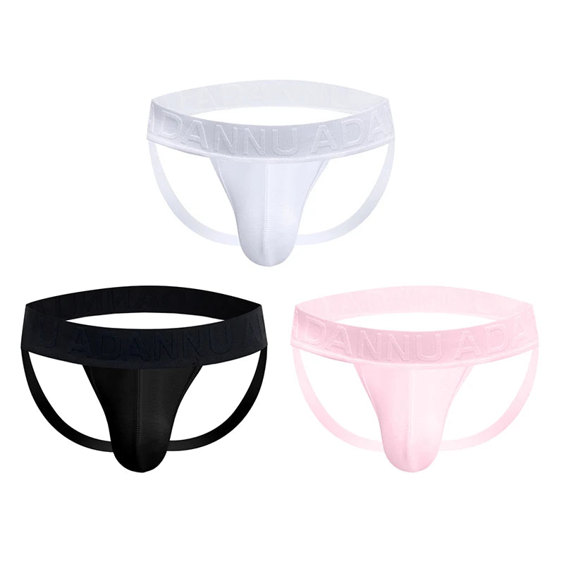 1/2/3PCS Mens Modal Sexy Breathable Quick Dry Sports Hip Lifting Jockstrap T-Back Thongs Bikini Underpants Sissy Panties for Men