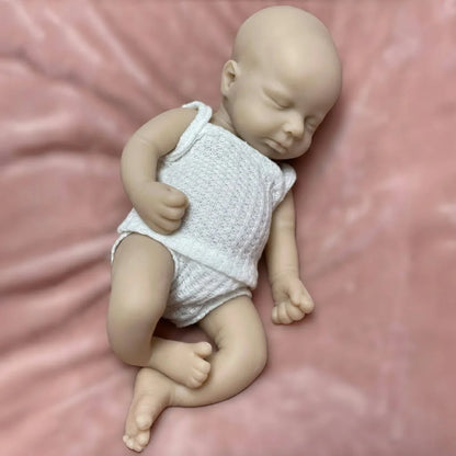 33CM Open Mount Reborn Dolls Unpainted Loulou Full Body Soft Solid Silicone Reborn Doll Reborn De Silicona Cuerpo Entero