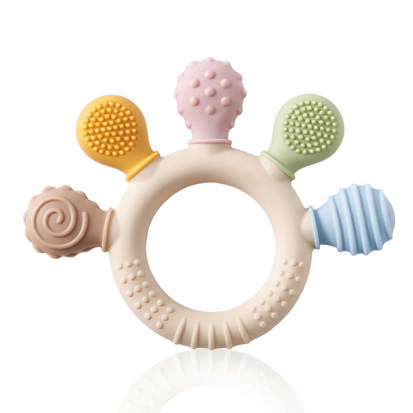 Silicone Educational Toys Infant Montessori Toy Teething Track Maze Baby Toy Wooden Roller Coaster Bead Baby Accessory Teether