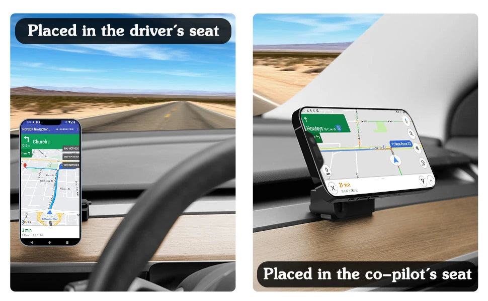 Magnetic Wireless Car Charger Mount Adsorbable Smartphone Holder for Tesla Model 3 Y 2023 Car Phone Holder Mounts Accessoires