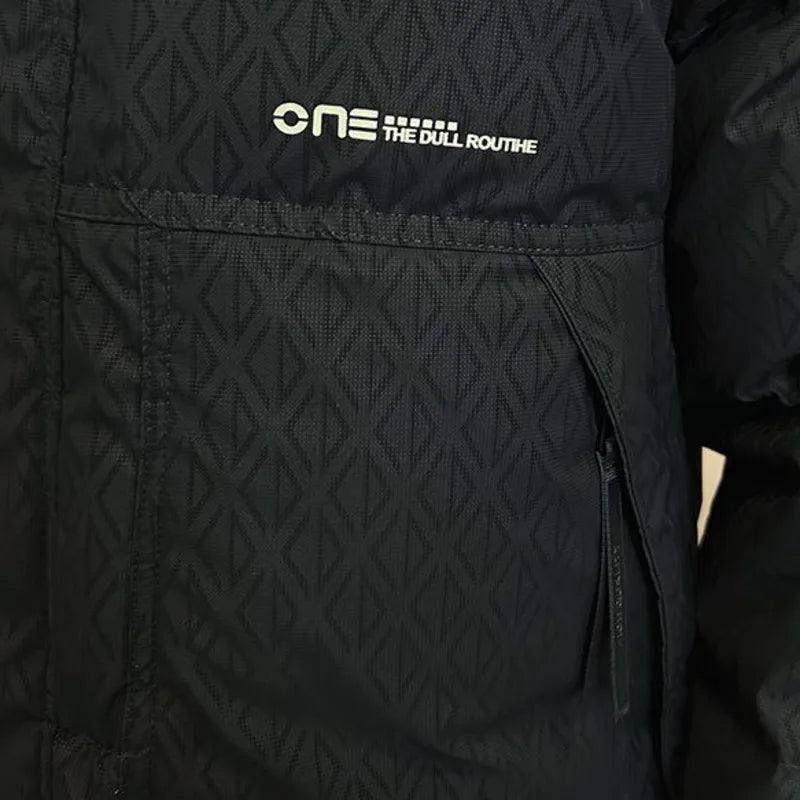 Fashion Vintage Down Jacket For Men Fall Winter Warm Parka Coats Male Lightweight Stand Up White Duck Down Hooded Puffer Jacket