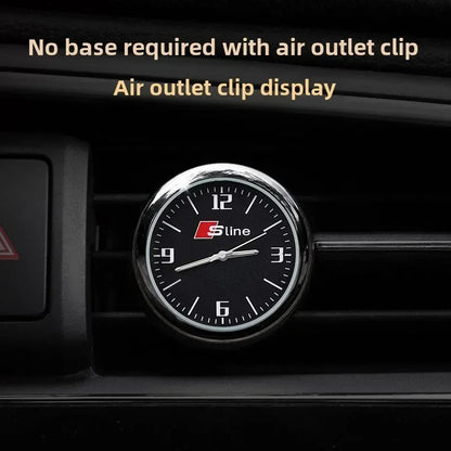 1pc Car Cute Clock Quartz Clock  Night For Audi  Sline A3 A4 A5 A6 A6L A7 A8 Q3 Q5 Q7 S3 S4 S5 RS3 Sticker