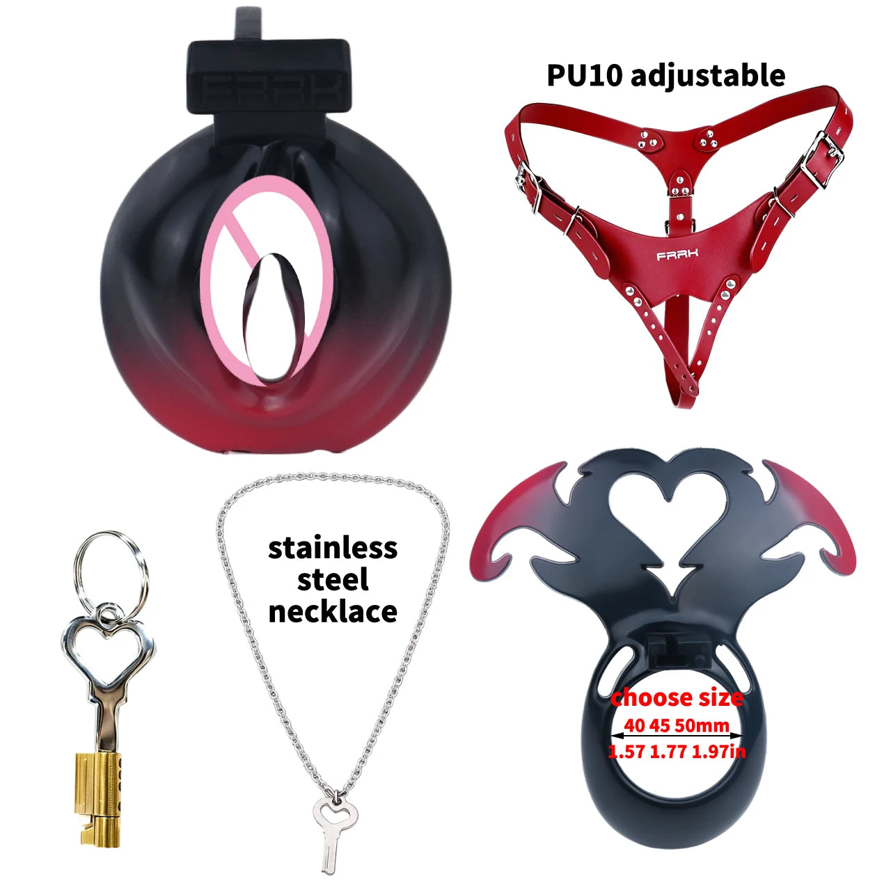 Devil's Heart Chastity Cage 2026 New Sissycage Male CB Lock Bondage Cock Cage Pussy Worship Device Wearable BDSM Toy For Men Gay