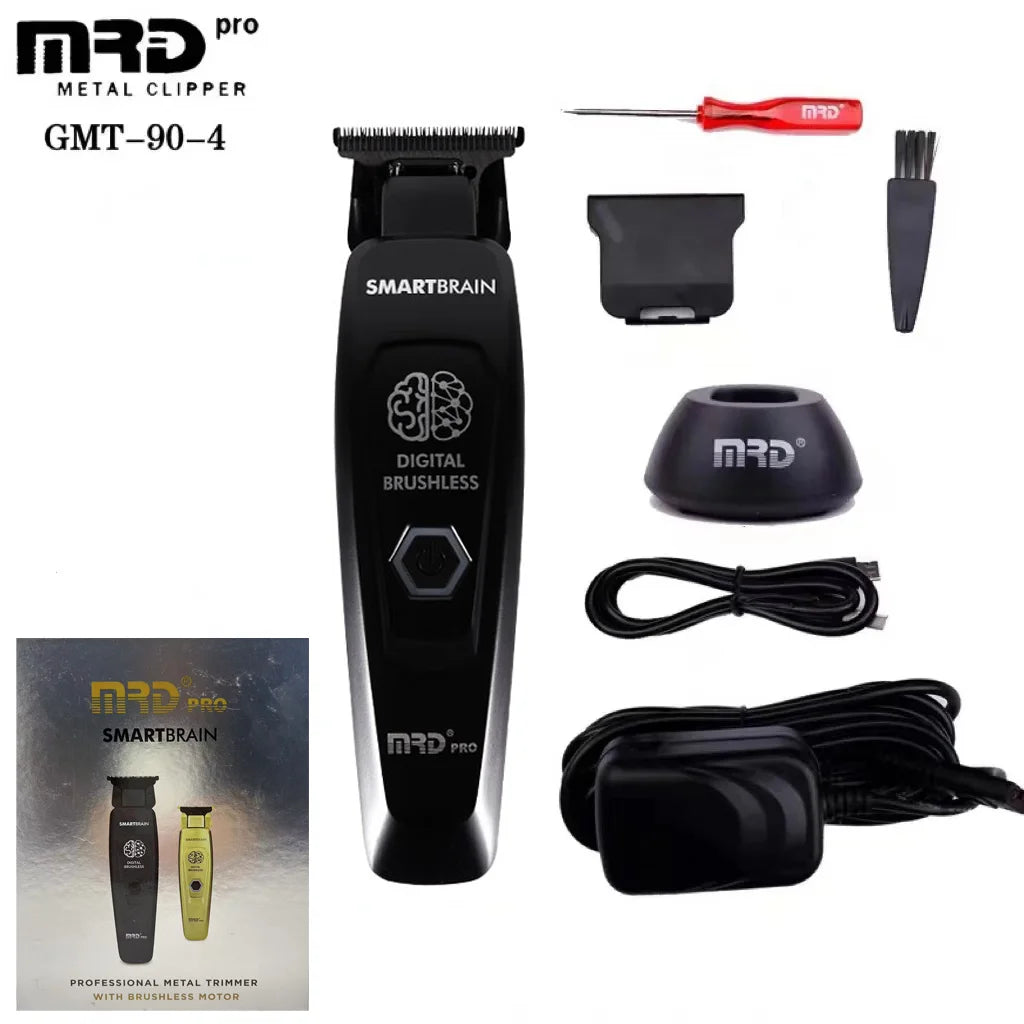 HC-90-4 MRD Smart Brain Hair Clipper Men's Professional Full Metal Lift Height Torque Digital Brushless Motor Cordless Trimmer
