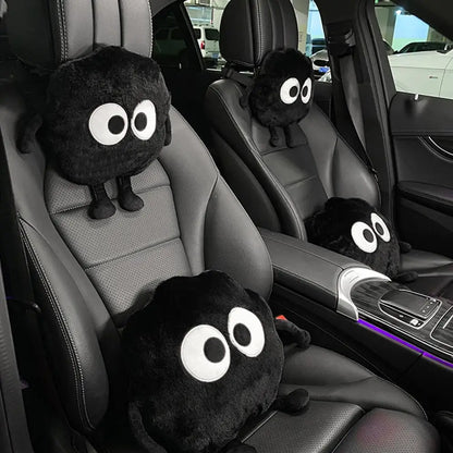 Car Seat Cushion Winter Short Plush Single Piece Backless Three-piece Set Winter Warm and Thick Sponge Plush Car Seat Cushion